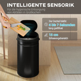 Kanta za smeće sa senzorom 30 L, soft-close poklopac, crna