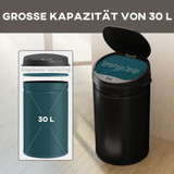 Kanta za smeće sa senzorom 30 L, soft-close poklopac, crna