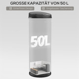 Kanta za smeće sa senzorom 50 L, soft-close poklopac, crna
