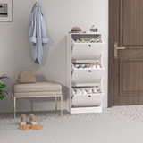 Ormarić za cipele s 3 preklopne ladice 47 × 28 × 115 cm, bijeli