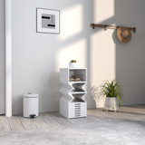 Organizator za cipele s 10 pretinaca, sklopiv, 26 × 35 × 174 cm, bijeli