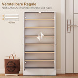 Ormarić za cipele s 14 mjesta 55 × 35 × 108 cm, bijeli
