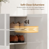 Ormar za cipele s 5 nivoa za 30 pari 106,4 × 34 × 108,5 cm, bijeli