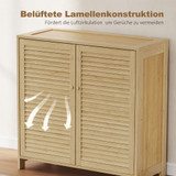 Uski ormar za cipele od bambusa 80 × 35 × 80 cm, prirodna boja