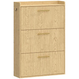 Uski ormar za cipele s 3 preklopne ladice 80 × 24 × 117,5 cm, svijetlosmeđi