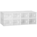 Modularna polica za cipele s 8 pretinaca 35 × 25 × 19 cm, prozirna