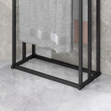 Stalak za ručnike s 3 šipke 45 × 21,5 × 85 cm, crni