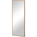 Visoko zidno ogledalo s okvirom od borovine 45 × 125 cm, boja prirodnog drveta