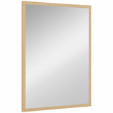Zidno ogledalo s okvirom od MDF-a u izgledu drveta, prirodna boja
