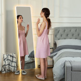 LED ogledalo u punoj visini 40 × 150 cm, bez okvira, prozirno