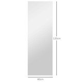 Zidno ogledalo s LED osvjetljenjem 40 × 120 cm, bez okvira