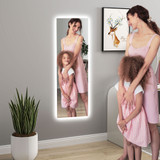 Zidno ogledalo s LED osvjetljenjem 40 × 120 cm, bez okvira