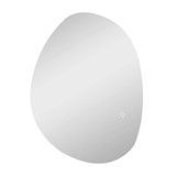 Asimetrično ogledalo za kupatilo s LED osvjetljenjem 70 × 50 cm, srebrna