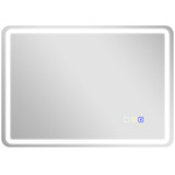 Ogledalo za kupatilo s LED osvjetljenjem 70 × 50 cm, srebrna