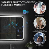 Ogledalo za kupatilo s LED osvjetljenjem 70 × 50 cm, srebrna