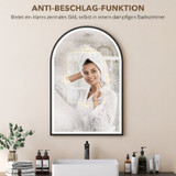 LED ogledalo za kupatilo 60 × 90 cm s dvostranim osvjetljenjem, crno