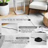 Podna LED lampa s 4 police, 3 nivoa svjetline i nožnim prekidačem, bijela