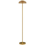 Podna lampa s nožnim prekidačem i toplim svjetlom 3000 K, boja mesinga