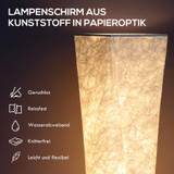 Podna lampa s nožnim prekidačem i 3 nivoa svjetline, bijela