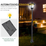 Solarna vrtna lampa u obliku lanterne, LED 30 lumena, crna
