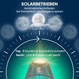 Solarna podna lampa s ratan sjenilom i 25 LED dioda, siva