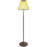Solarna podna lampa s ratan sjenilom i 25 LED dioda, siva