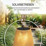 Solarne viseće lampe set od 2 komada, poli-ratan, 16 × 16 × 21 cm, smeđe