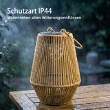 Solarne viseće lampe set od 2 komada, poli-ratan, 16 × 16 × 21 cm, smeđe