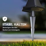 Solarne vrtne lampe u setu od 2 komada, LED, IP44, crne