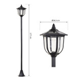 Solarna LED vrtna lampa s efektom plamena, crna