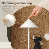 Stolna LED lampa na punjenje s dodirnim prekidačem, bijela