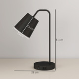 Set od 2 stone lampe s USB-A i USB-C priključkom, crne