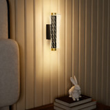 Zidne LED lampe, set od 2 komada, s tri boje svjetla, crne