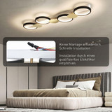 LED plafonska lampa 38 W s daljinskim upravljačem, crna i zlatna