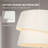 Viseća lampa s dvostrukim sjenilom, podesiva visina kabela, bijela