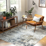 Tepih s apstraktnim uzorkom 230 × 160 cm, perivi, sivi