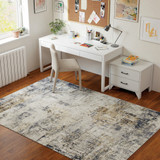 Tepih s apstraktnim uzorkom 230 × 160 cm, perivi, sivi