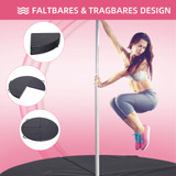 Okrugla prostirka za pole dance, debljine 5 cm, crna