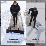 Lopata za snijeg na točkićima, širina 95 cm, aluminijska, crna