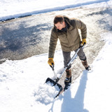 Lopata za snijeg 45 cm s dodatnom drškom i aluminijumskom ručkom, crna