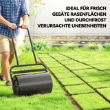 Valjak za travnjak s U drškom, punjenje vodom ili pijeskom, crni