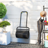 Valjak za travnjak s U drškom, punjenje vodom ili pijeskom, crni