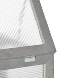 Plastenik od drveta i polikarbonata 58 × 44 × 78 cm, tamnosivi