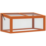 Mini plastenik od drveta i polikarbonata 90 × 46 × 40 cm, narandžasta