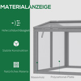 Mini plastenik s krovom na otvaranje 90 × 80 × 58 cm, svijetlosiva