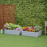 Povišene gredice set od 2 komada 100 × 100 × 30 cm, sive