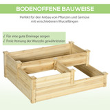 Povišena gredica s 3 stepenasta sanduka 108 × 88 × 36 cm, natur