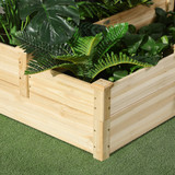 Povišena gredica s 3 stepenasta sanduka 108 × 88 × 36 cm, natur