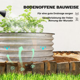 Set od 2 povišene gredice Ø 60 × 30 cm, bez dna, srebrna