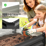 Set od 2 povišene gredice 100 × 60 × 30 cm, tamnosiva
